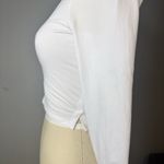 Lululemon White Henley Long Sleeve Crop Size 2 Photo 1
