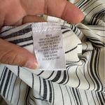 Storia  sleeveless side tie high low maxi dress white black stripes size small Photo 12