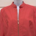 Baccini  Coral Faux Leather Zip Up Moto Jacket Photo 4