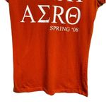 Aeropostale  Women's Sz M Rush Aero Greek T-Shirt Short Sleeve Crew Neck Orange Photo 2