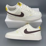 Nike Chic and Comfortable: Women's Court Vision Low - Sail/Yellow/Brown Size 7.5 Photo 11