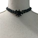 Vintage Estate West Germany Black Beaded Crocker Necklace & Earrings Jewelry Set Photo 1