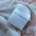 Rose + Olive Floral Button-Up Blouse Cream Pink Size Medium NWT Photo 9