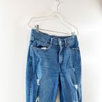 Old Navy High Rise The O.G. Straight Leg Distressed Raw Hem Jeans Blue 12 Photo 7