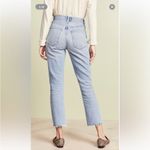 AGOLDE  Riley High Waist Straight Cropped Distressed Button Fly Raw Hem Zephyr 26 Photo 1