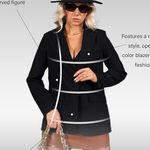 Bellivera Women's Blazer Jacket Casual Solid Long Sleeve Open Front Office Work Outwear Photo 5