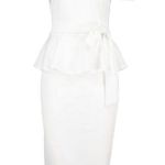 Boohoo 🆕 Off the Shoulder Peplum Midi Dress Photo 0