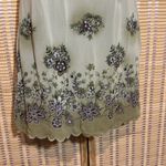 American Eagle  Outfitters Y2K Pale Army Green Floral Sleeveless Mini Dress 4 Photo 3