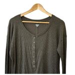 Aerie Dark Green Very Soft Ribbed Long Sleeve Lounge Wear Romper Size Small Photo 1