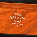 J Crew Slub Cotton V Neck Tank Burnt Orange Small Photo 1