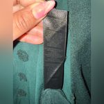 Adrianna Papell Sweater Womens Large Esmerald Green V Neck Sheer Sleeves Photo 9