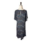 CAbi  Dress Women Small Black Muse Floral Print Flutter‎ Sleeve Mini Boho Cottage Photo 2
