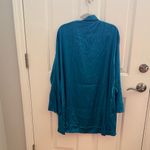 Bryn Walker  Teal Button-Up Top Photo 3