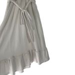 Caution to the Wind  Women's Size Medium White Ruffle Sleeve‎ Knee Dress Photo 4