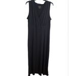 L.L. Bean Women's Black Summer Knit Maxi Dress Sz XLP Photo 2