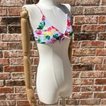 Beachsissi Colorful  floral bikini top with bow detailing / L / Excellent cond. Photo 6