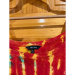 Yak n Yeti Tie Dye Cotton Dress Red Yellow Boho Festival Pocket Dress XL Photo 1
