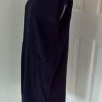 Eileen Fisher  Midnight V Neck K/L Crepe Tencel Dress Photo 5