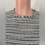 Sail To Sable STS Gold Metallic Tweed Sleeveless Shift Dress Size 4 Navy Photo 5