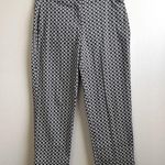 CAbi Women's Geometric Print Cropped Ankle Pants Cotton Blend Size 8 Photo 0
