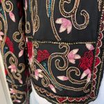 Adrianna Papell 1990s Vintage Papell Beaded Sequin Jacket Blazer Size Medium Photo 2