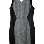 The Limited  Dress Womens 6 Black Tweed Color Block Sheath Office Career City Photo 0