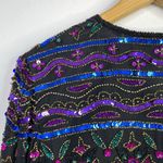 Adrianna Papell Vintage Boutique Evening Silk Beaded Sequin Glam Jacket Womens M Photo 6
