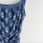 Abercrombie & Fitch • Floral Lace Trim Romper in Navy, Cutout Back, Size Small Photo 5