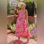 Petal and Pup Entro colorful floral smock maxi midi dress square neck show meyour mumu pockets Photo 14