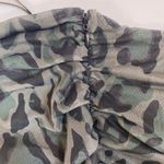 Steve Madden Women's Tube Mesh Army Green Camo Strapless Bodycon Dress - L - NWT Photo 3