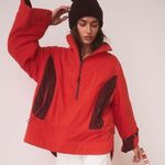 Free People Movement Oversized Colorblock Climber Red Poppy Combo Jacket Photo 0