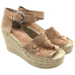 Marc Fisher  Womens Sandals Espadrille Wedge Platform Ankle Strap Suede Beige 11 Photo 0