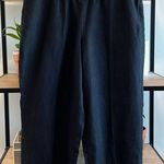 J.Jill Linen Pocket High-Rise Wide Leg Capri Pants, Large Petite Photo 0