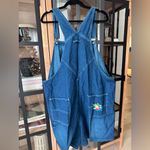 Disney Vintage  winnie the pooh overalls embroidered plus denim friends shorts Photo 2