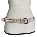 IZOD  Colorful Stripe Genuine Leather Belt 8510047-654 Size L Photo 0