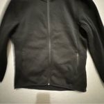 Andrew Marc Women Jacket Hooded Black Knit Fleece Full Zip Size Large L Photo 2