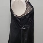 BKE Boutique black faux leather and lace peplum tank size large Photo 4