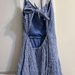 Xtraordinary Blue Eyelet Mini Dress Photo 1