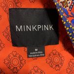 MINKPINK  Womens Sz Medium Multicolor Bohemian Boho Print Button Tunic Top Blouse Photo 3