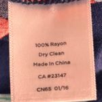 Talbots Womens Maxi Dress Size 6 Blue Orange V Neck Floral Beach Aloha Vacation Photo 6