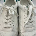 J.Crew Factory Court Sneakers White Green Leather Low Top Shoes‎ Size 9H FA23 Photo 8