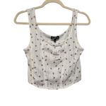 Freshman 1996 Floral Print Corset Tank Top Ribbed Knit White Cute Cottagecore L Size L Photo 11