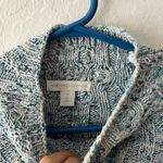 New York And Company  Blue Glittery Mock Neck Sweater Photo 3