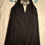 Bebe  Medallion Jeweled Halter Dress Medium Photo 5