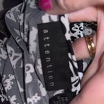 Attention  crossover side tied black &‎ white midi dress medium Photo 6