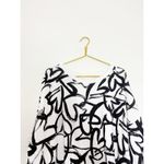 Anthropologie Maeve Heart Printed Sweatshirt Size 3X Black White Coquette Boho Photo 4