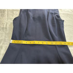 Calvin Klein Stretch Crepe Sleeveless Sheath Dress Navy Blue Size 4 Photo 2