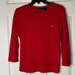 DKNY  Jeans Rhinestone Logo Long Sleeve T-shirt Y2K Photo 0