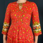 Vintage 70s Peasant Renaissance Maxi Dress Multi Photo 0