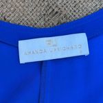 Amanda Uprichard  100% Silk Blouse in Electric Blue Size Small with Cutout Photo 5